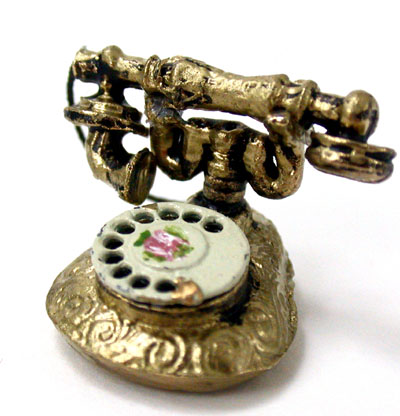 Fancy Brass Telephone - Click Image to Close
